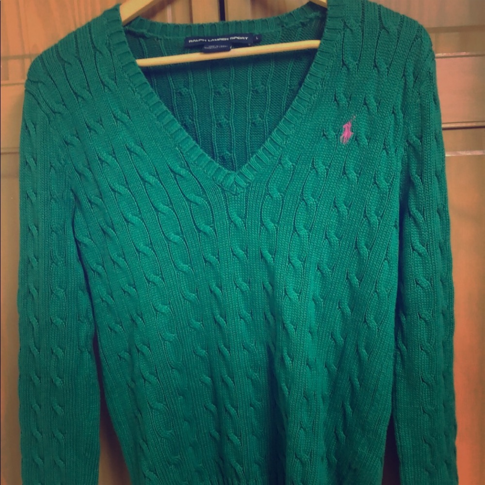 Ralph Lauren Sport Cable-Knit Sweater Green -L